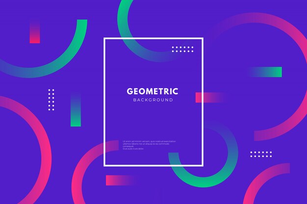 Geometric background with gradient shapes