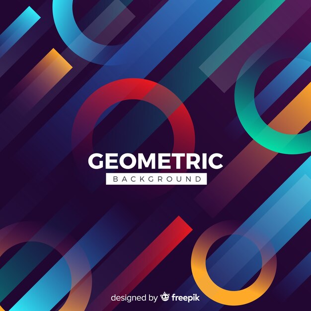 Geometric background with gradients