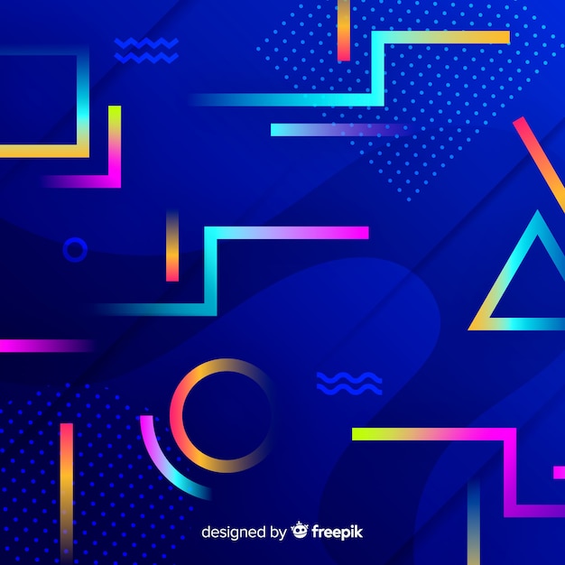 Geometric background with gradients