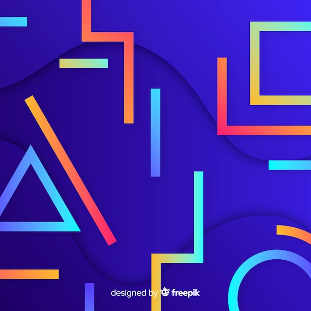 Geometric background with gradients