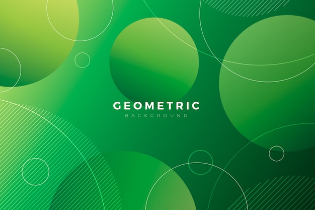 Geometric background with green shapes