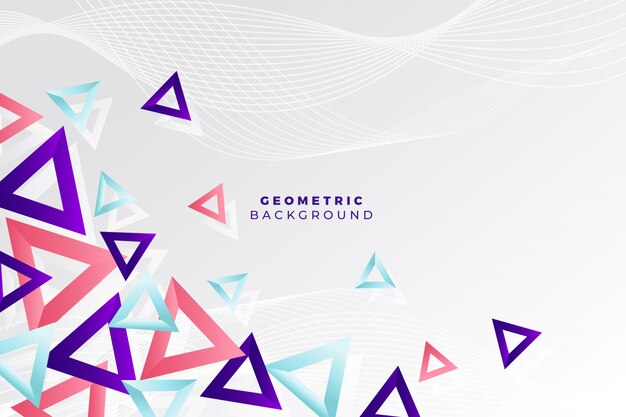 Geometric background with triangles