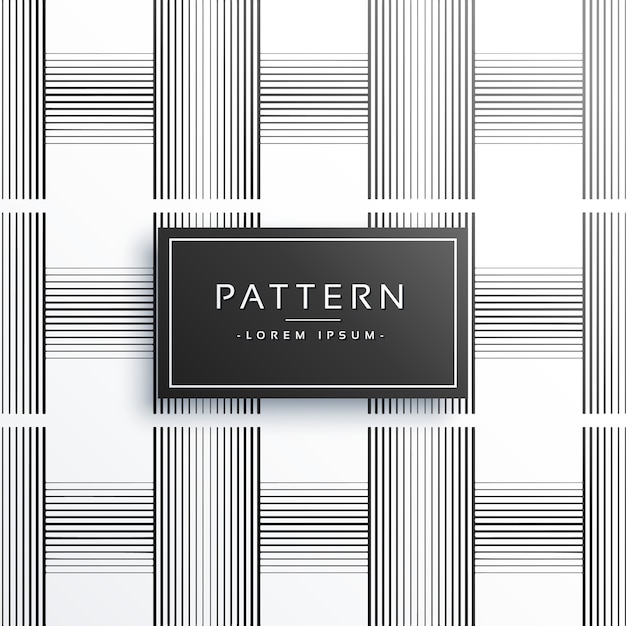 geometric black verticle and horizontal lines pattern design