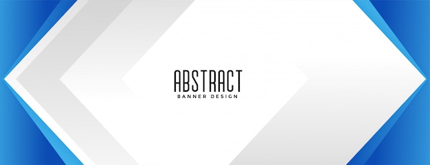 Geometric blue business style presentation banner design