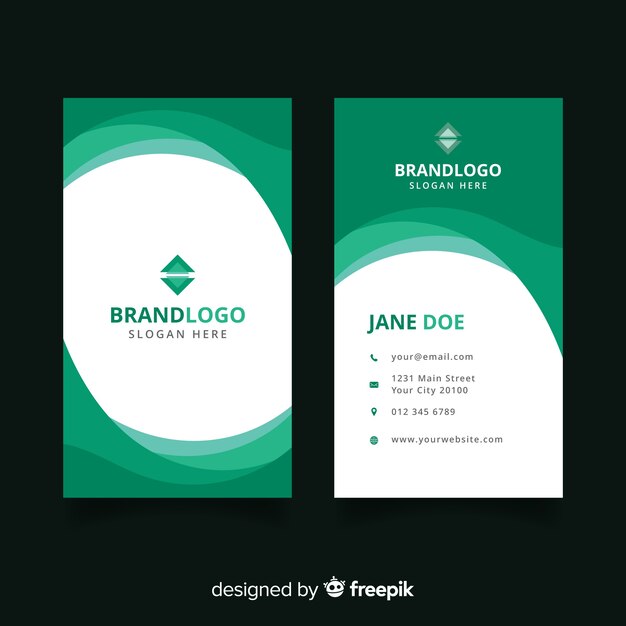 Geometric business card template