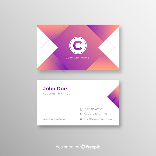 Geometric business card template