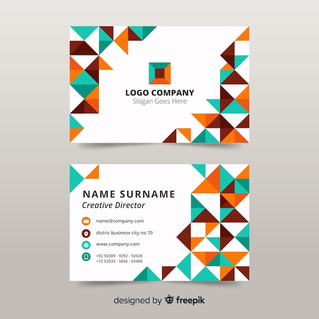 Geometric business card template