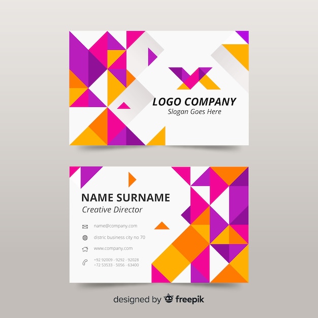 Geometric business card template