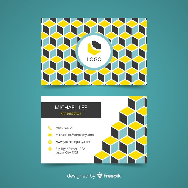 Geometric business card template