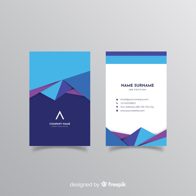 Geometric business card template