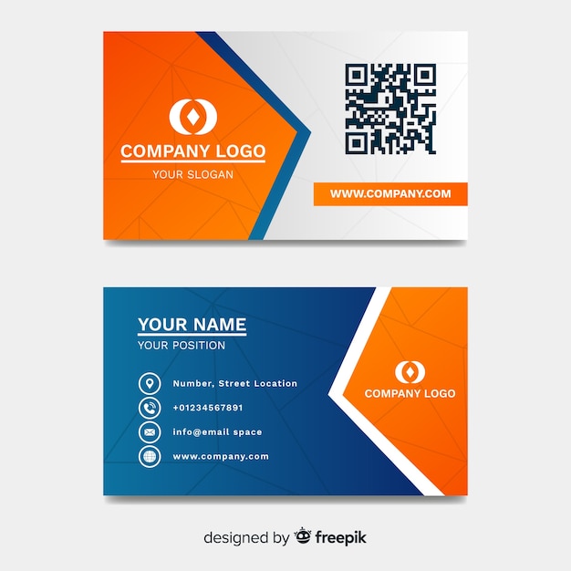 Geometric business card template