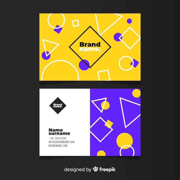 Geometric business card template