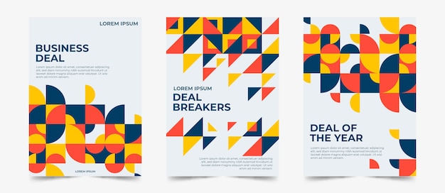 Geometric business cover collection