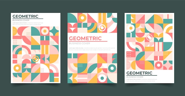 Geometric business cover collection