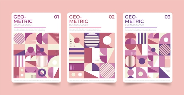 Geometric business cover collection