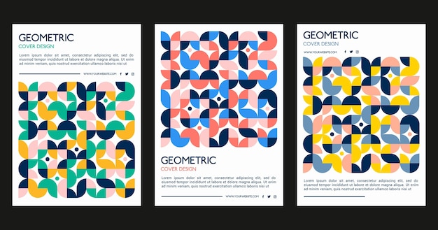 Geometric business cover collection