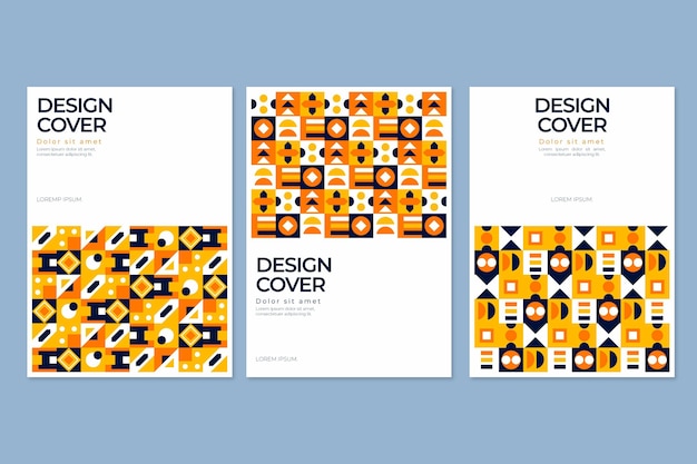 Free Vector geometric business cover collection