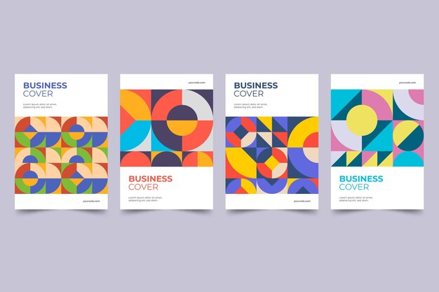 Geometric business cover collection