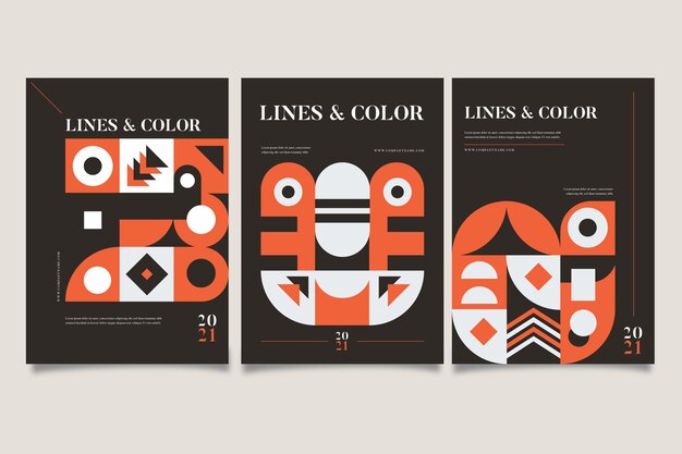 Geometric business cover collection