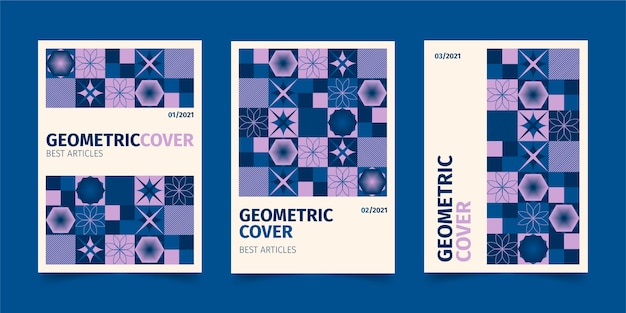 Geometric business cover collection