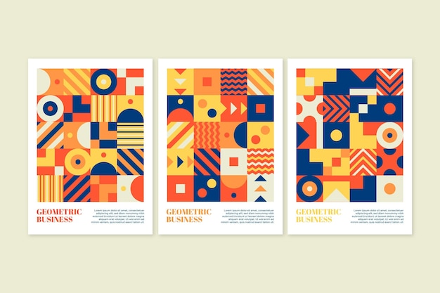 Geometric business cover collection