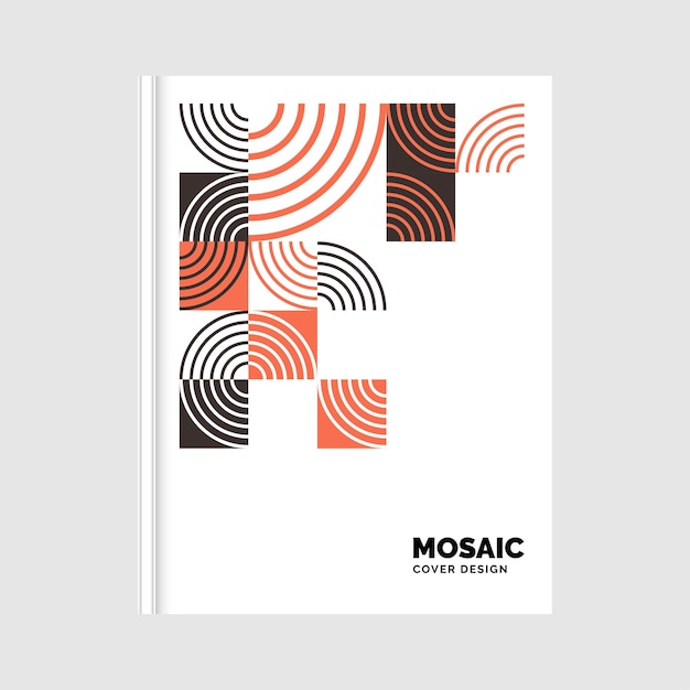 Free Vector geometric business mosaic book dover