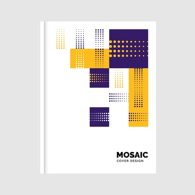 Free vector geometric business mosaic book dover