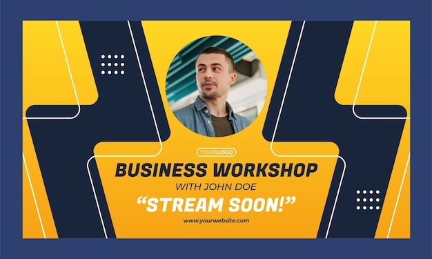 Geometric business workshop twitch background