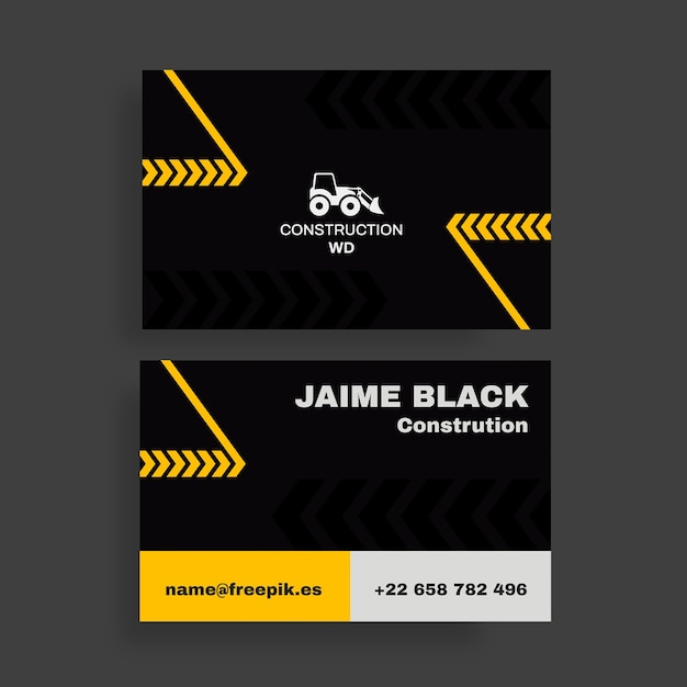 Geometric construction business card