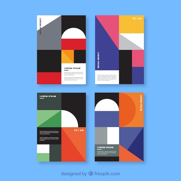 Geometric covers collection with colors