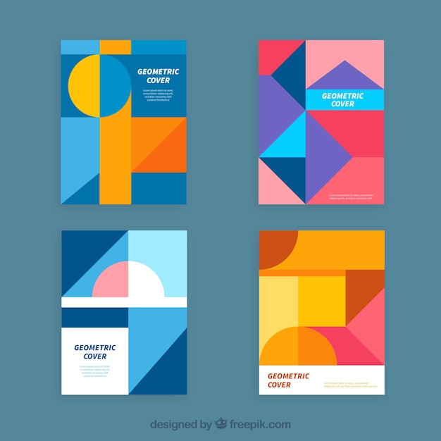 Geometric covers collection with colors