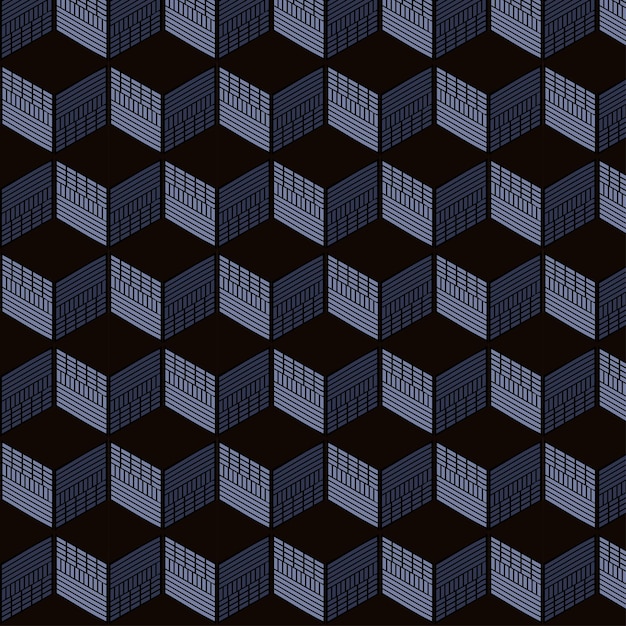 Geometric Cube Seamless Pattern