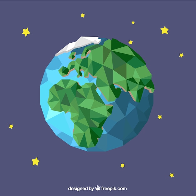 Free Vector geometric earth globe