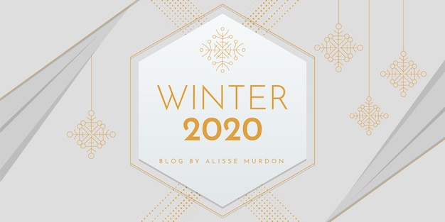 Geometric elegant winter blog header