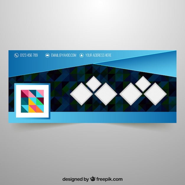 Geometric facebook cover