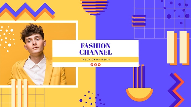 Geometric fashion youtube channel art