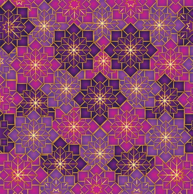 Geometric flowers pattern decoration 