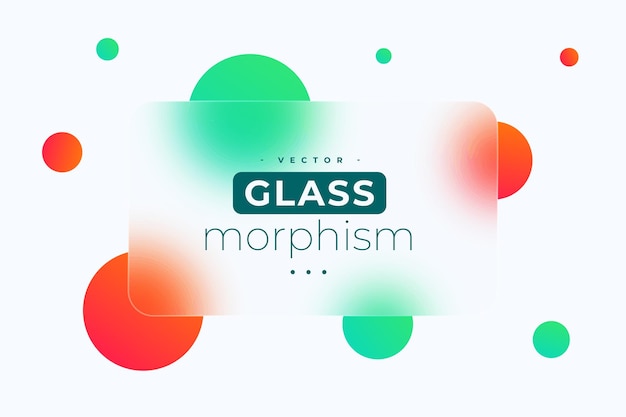 Free vector geometric glassmorphism wallpaper with reflection effect on frosted