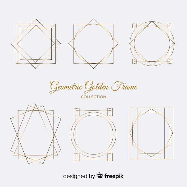 Geometric golden frame collection