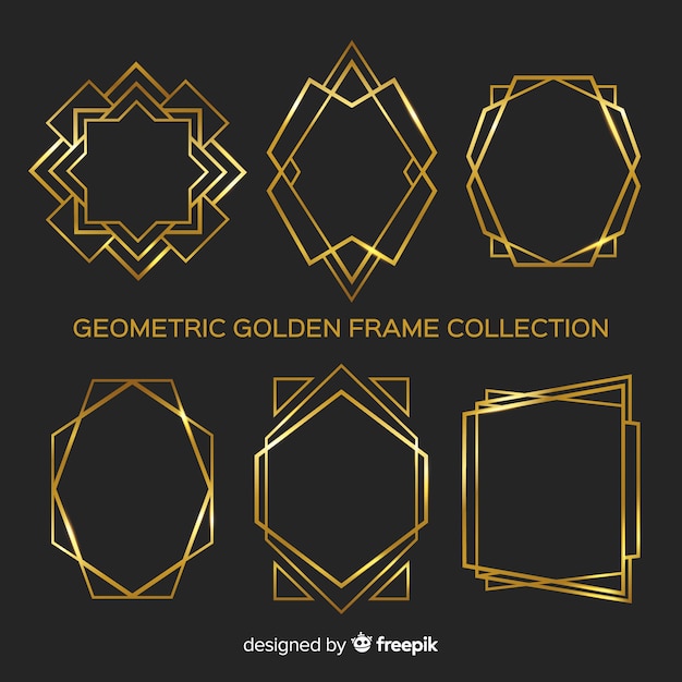 Geometric golden frame collection