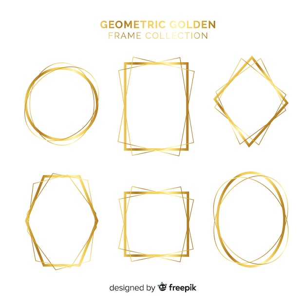 Geometric golden frame collection