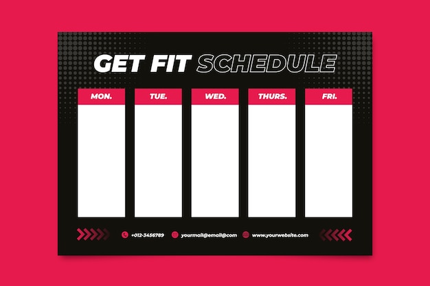 Geometric gradient gym schedule