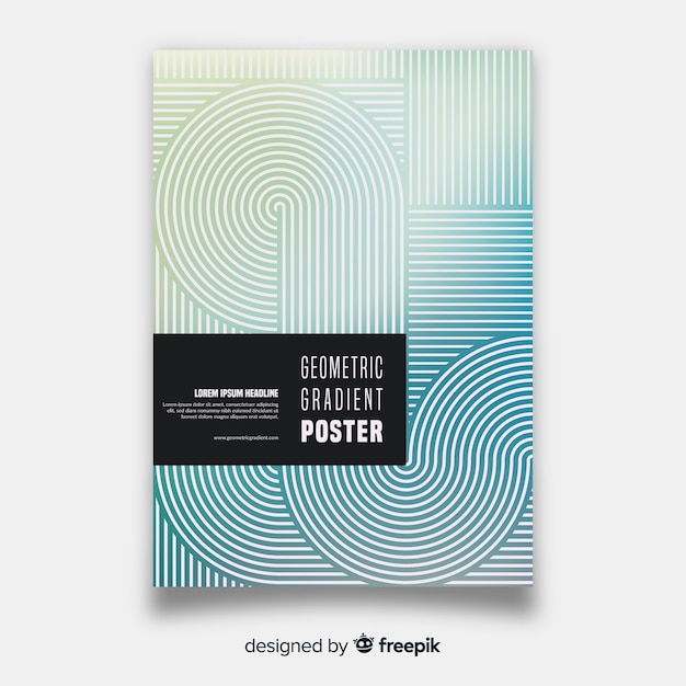 Geometric gradient poster template