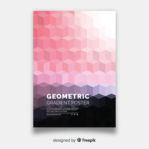 Free vector geometric gradient poster template