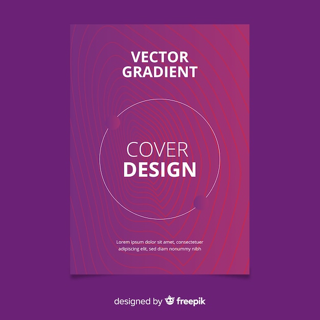 Free vector geometric gradient poster template