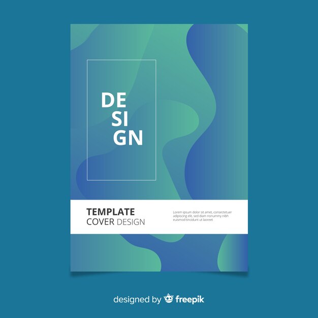 Geometric gradient poster template