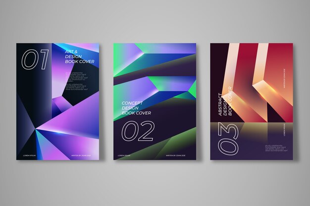 Geometric gradient shapes covers