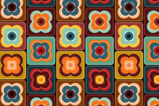 Geometric groovy pattern