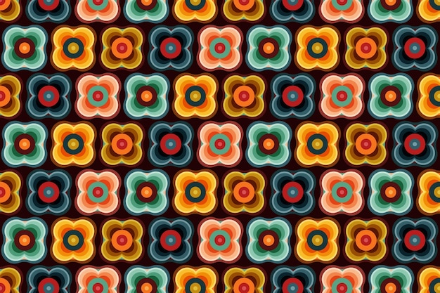 Geometric groovy pattern