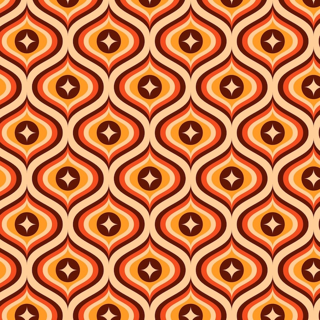 Geometric groovy pattern